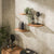 Estante de pared de madera natural