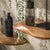 Estante de pared de madera natural