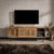 Detalles de Soporte de TV de madera de acacia con 2 puertas