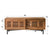 Soporte de TV de madera de acacia con 2 puertas, combinación de elegancia y funcionalidad Dimensiones