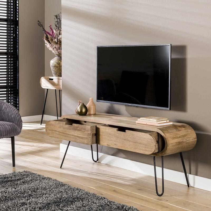 Mueble de TV industrial de madera de mango 